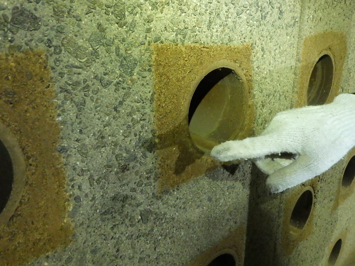 写真-12 目荒し処理程度確認状況