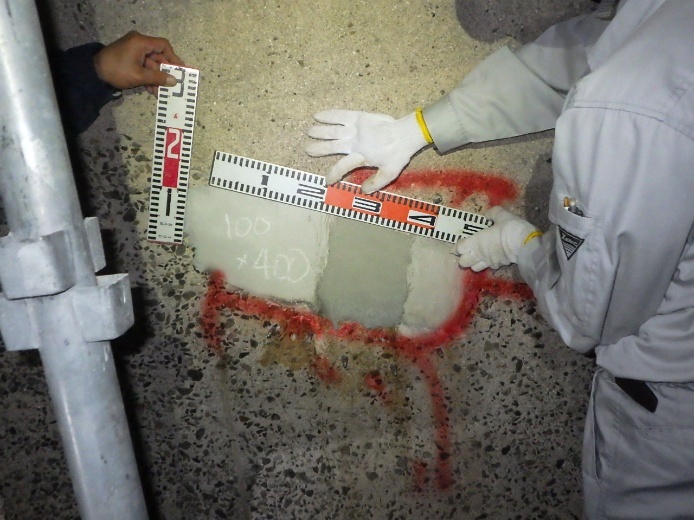 写真-32 断面修復充填工完了状況