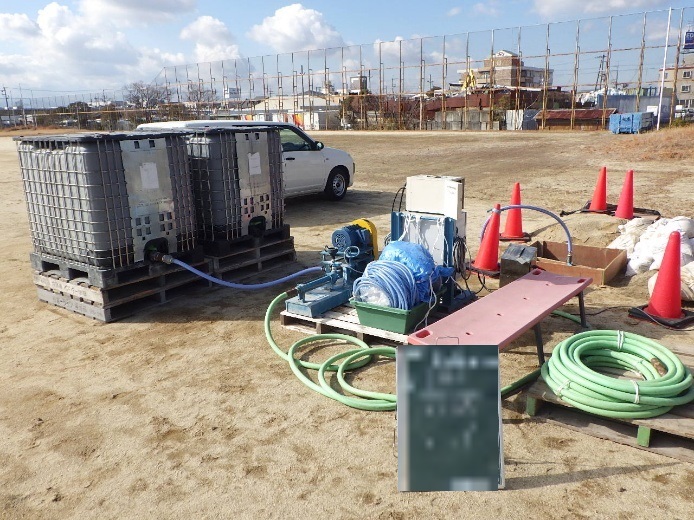 写真-43 消毒工次亜塩素酸ナトリウム注入プラント設置状況